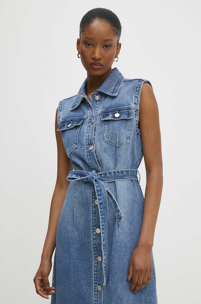 Answear Lab rochie din denim 2445.ijs albastru WW24