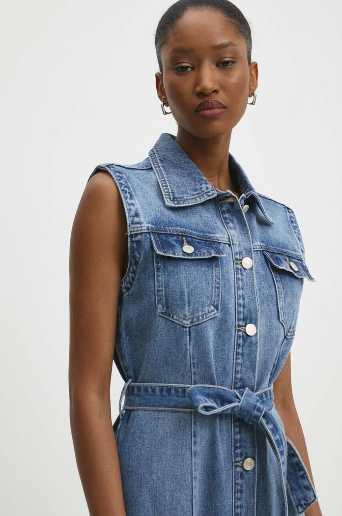 Answear Lab rochie din denim albastru 2445.ijs