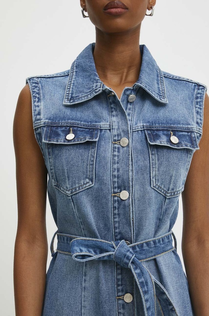 Answear Lab rochie din denim 2445.ijs albastru