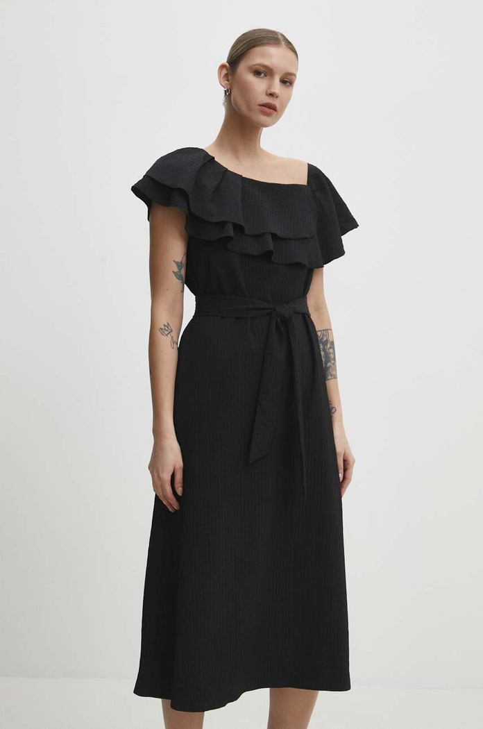 Answear.LAB Answear Lab rochie negru 22238yc.fjs