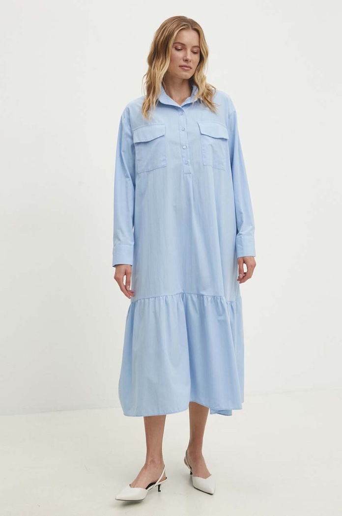 Answear.LAB Answear Lab rochie din bumbac 5855.tjs albastru WW24