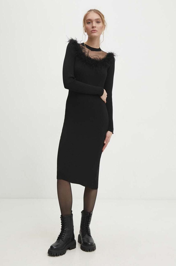 Answear Lab rochie mini negru SWPE329BL.HWK