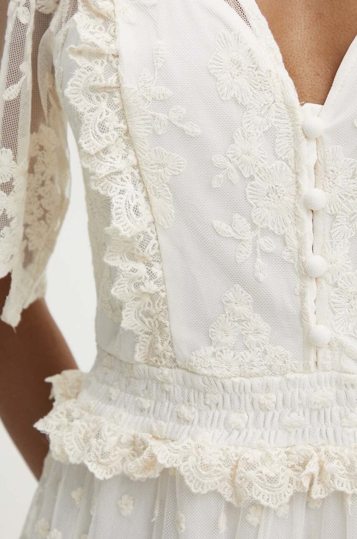 Answear Lab rochie Answear.LAB bej 606077.fw