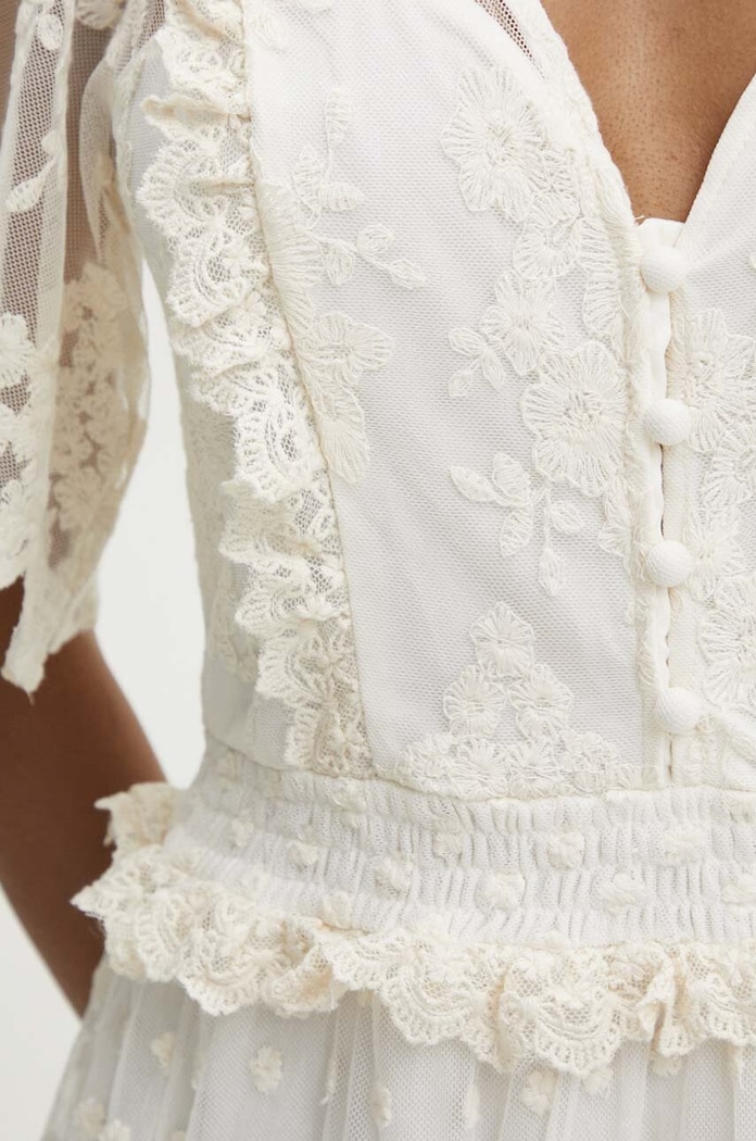 Answear Lab rochie Answear.LAB bej 606077.fw