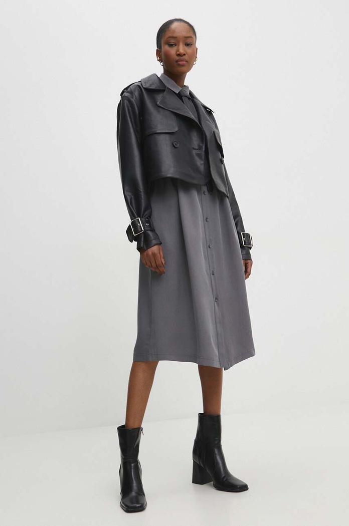 Answear Lab rochie 23ks013.tjs gri WW24