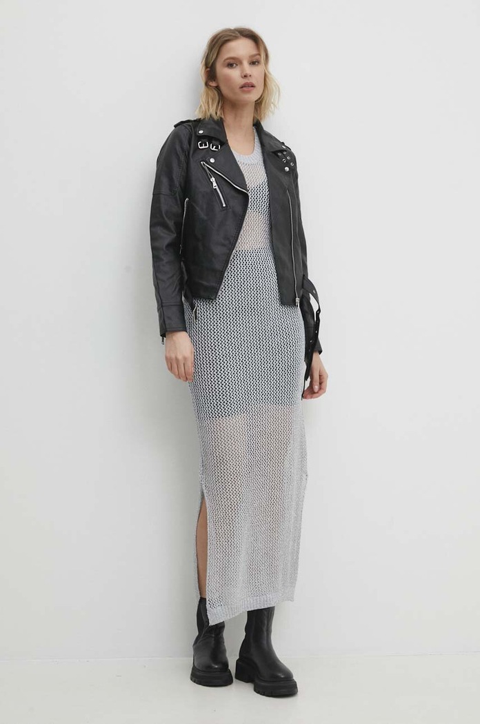 Answear Lab rochie maxi argintiu P220222.HWK