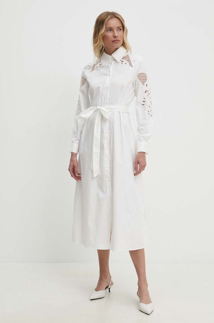 Answear Lab sukienka bawełniana casual biały 4292565.ih