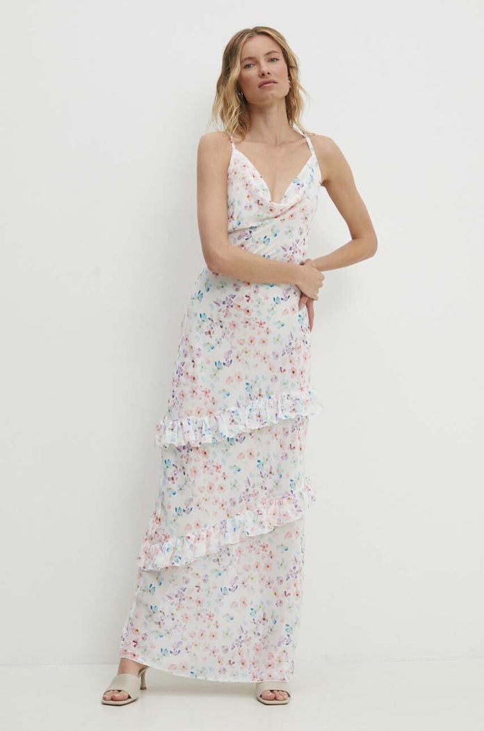 Answear Lab rochie maxi alb 92150.ih
