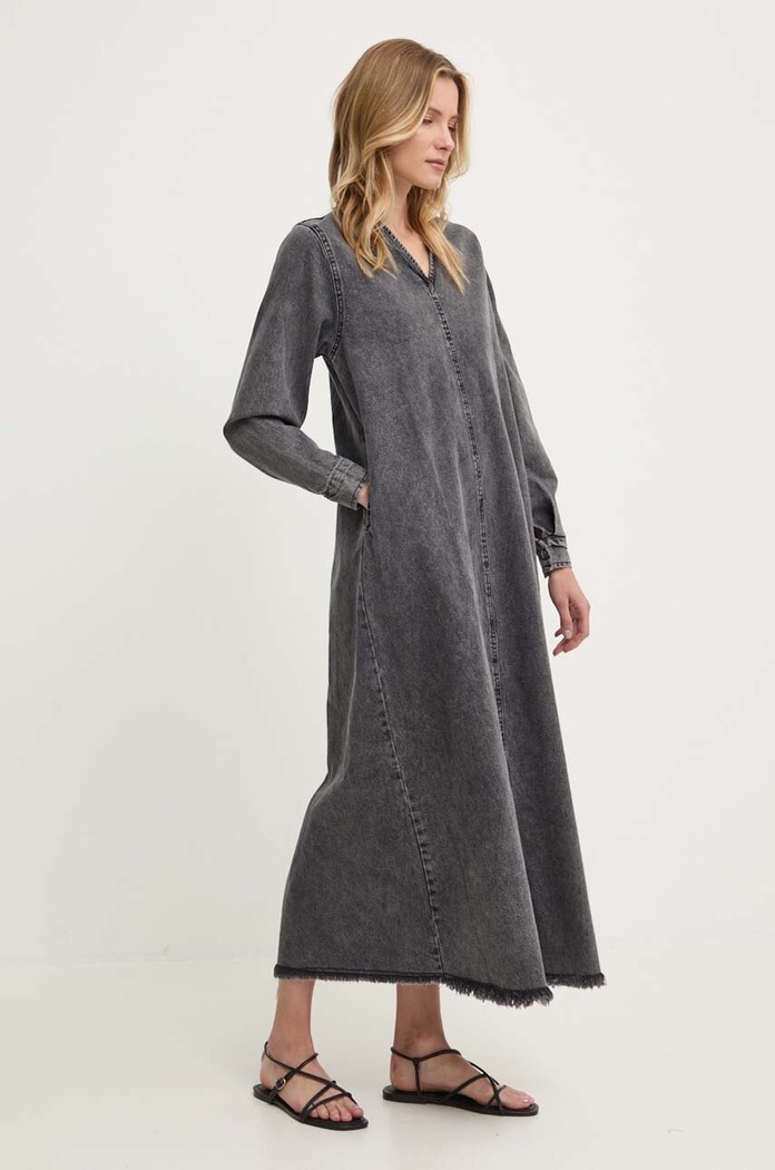 Answear Lab sukienka jeansowa szary 1047.tjs