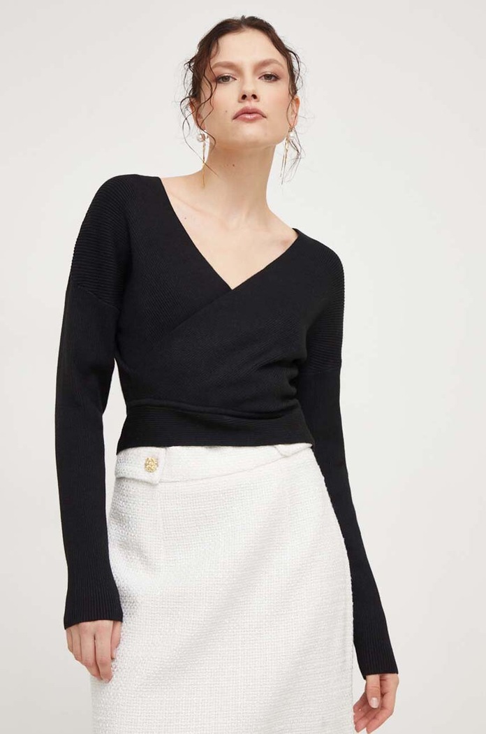 Answear.LAB sweter z wełną czarny 75505.HWK