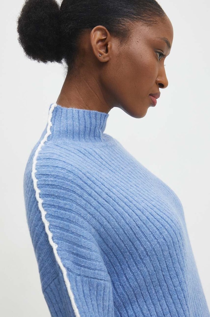 Answear Lab sweter z wełną niebieski 23770.th