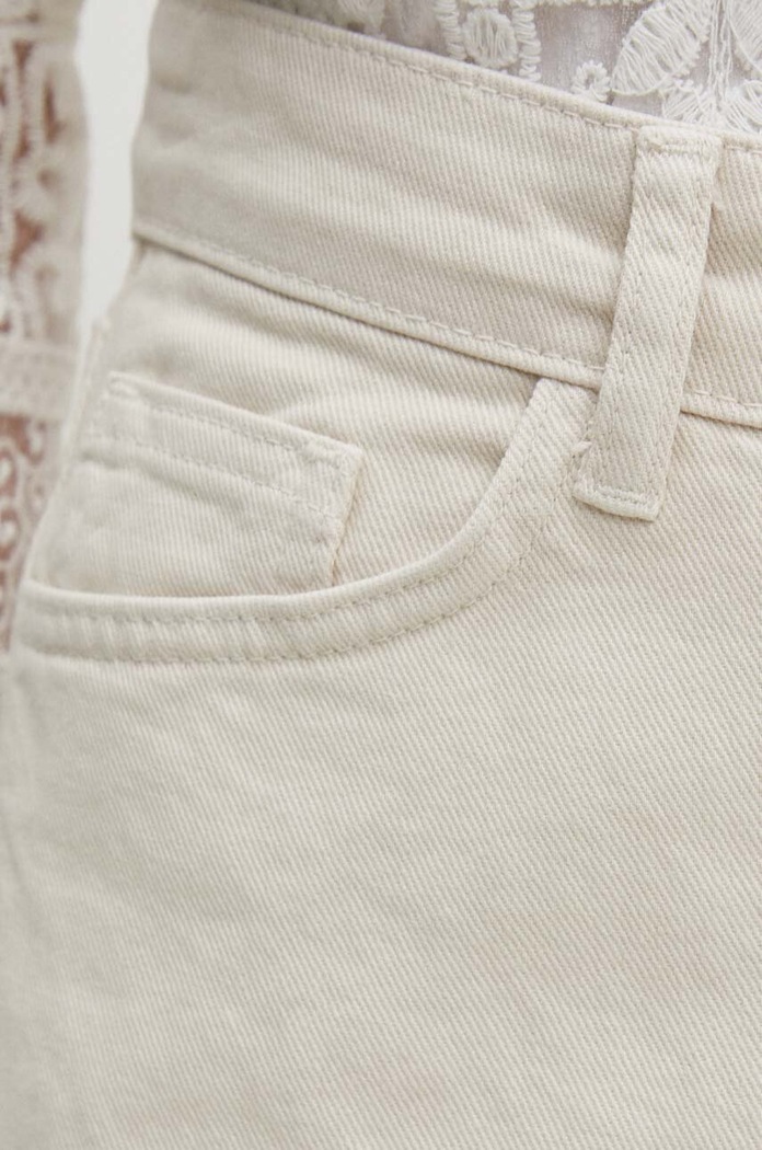 Answear Lab pantaloni scurti jeans bej bs3047.tjs