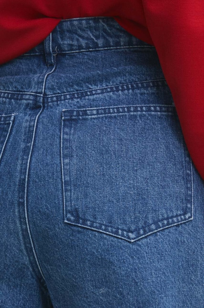 Answear Lab pantaloni scurti jeans albastru 5236.fjs