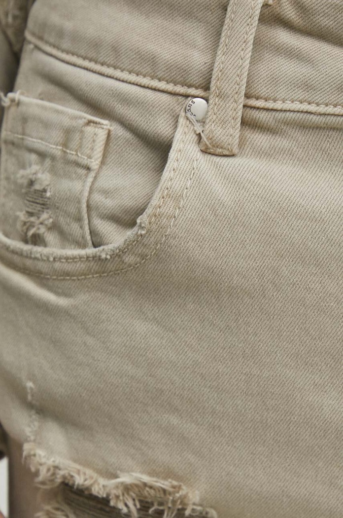 Answear Lab pantaloni scurti jeans bej 5623.pjs