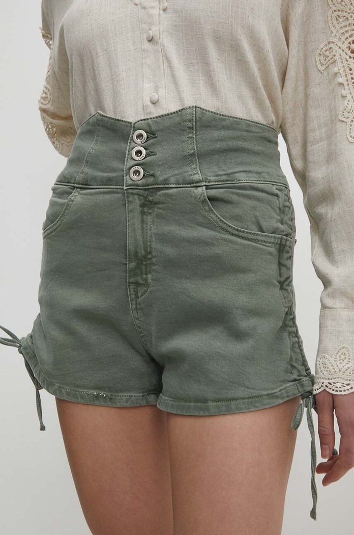 Answear.LAB szorty jeansowe zielony 5383.pjs
