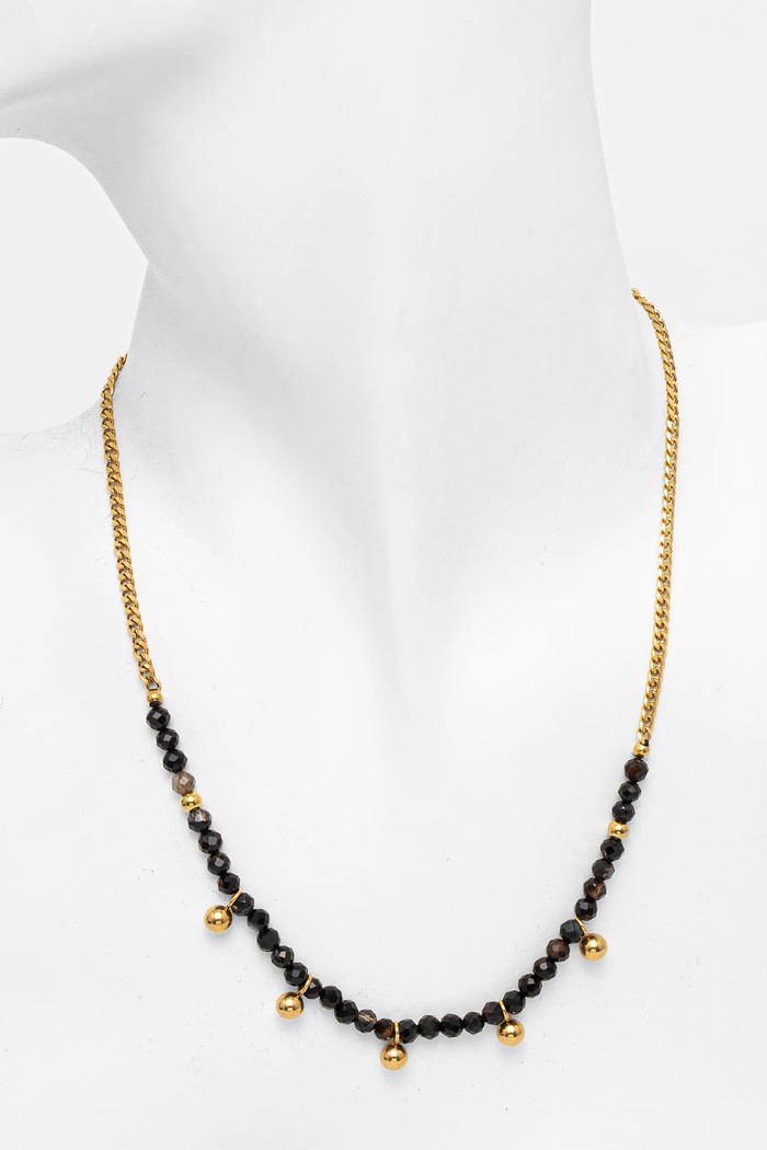 Answear Lab colier si bratara negru 12121.12122.fos