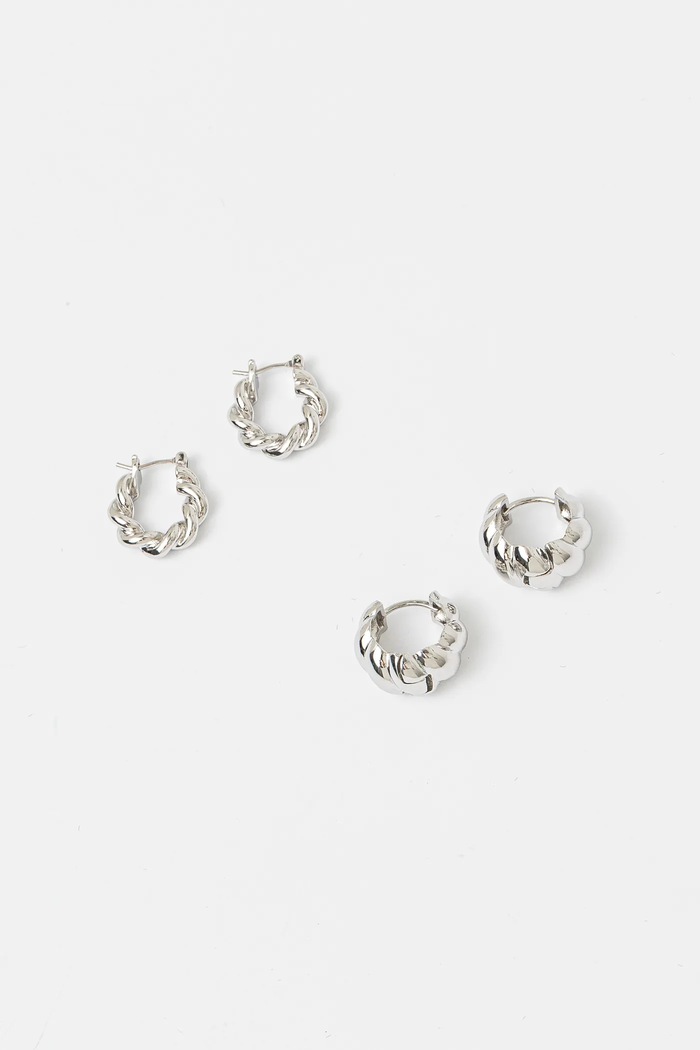 Answear.LAB fülbevaló 2 db kettes csomagolás ezüst 1135.CMS