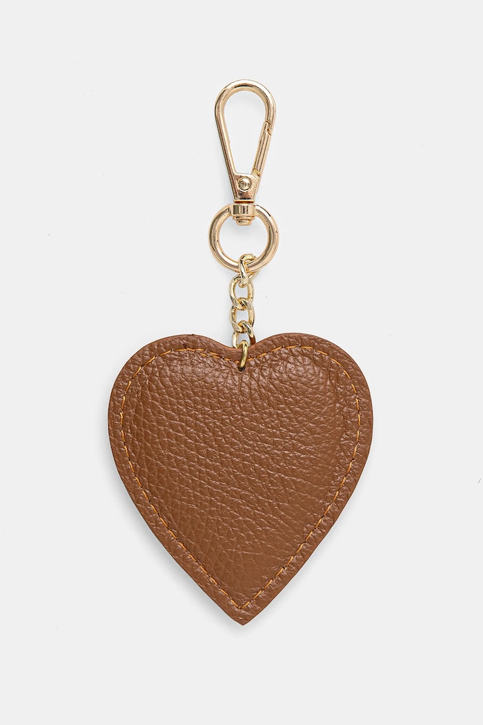 Answear Lab breloc de piele maro heart.fos