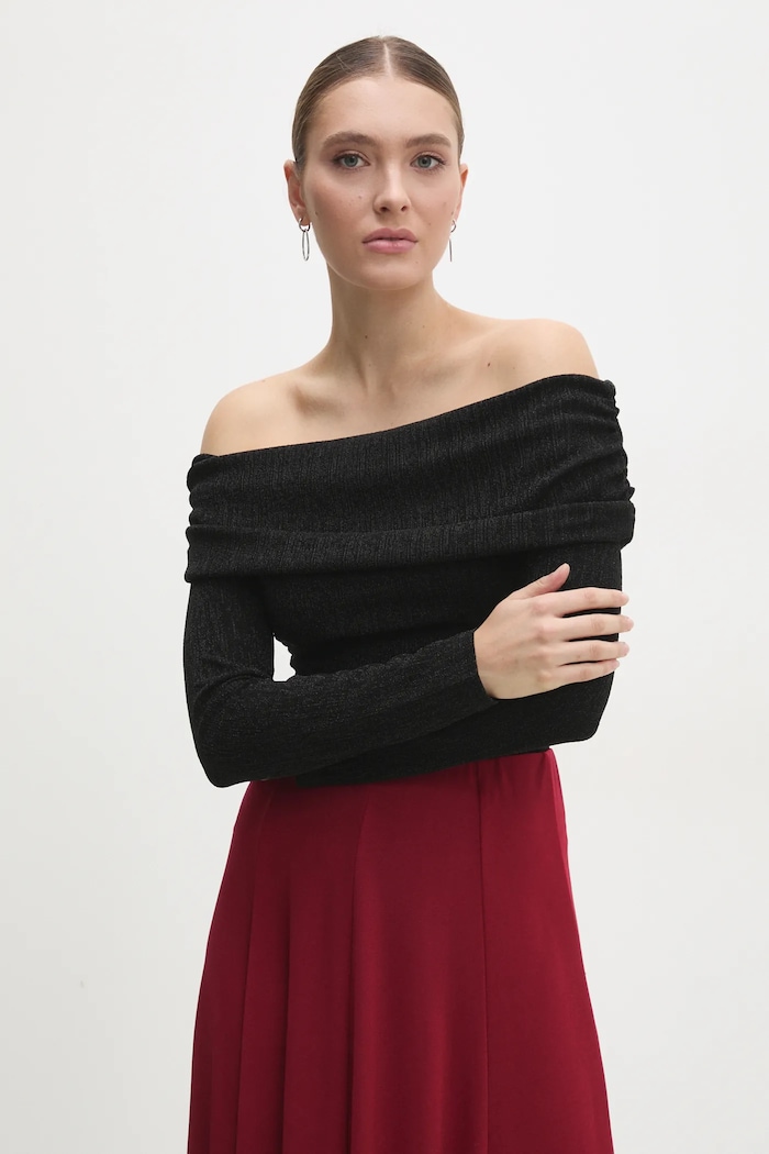 Answear.LAB Answear Lab bluza negru 23048JT.fos