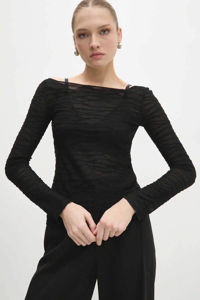 Halenka Answear.LAB hladký černá 3300.ilk