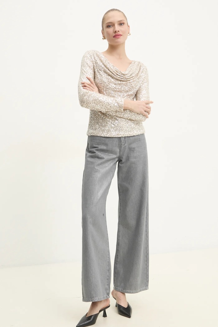 Oblečení Halenka Answear.LAB RM.520.flk zlatá