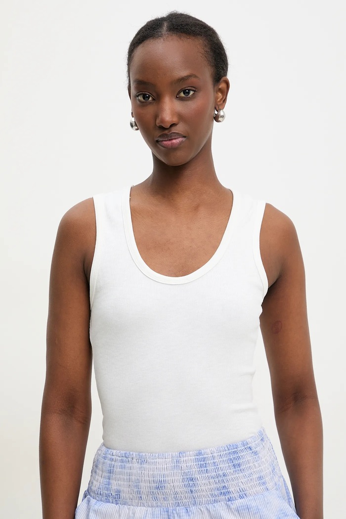 Answear Lab top uni alb 5378.IKK