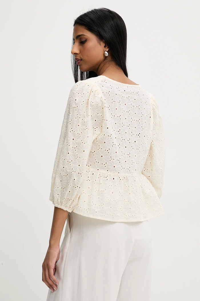 Îmbrăcăminte Answear Lab bluza din bumbac 15675 bej