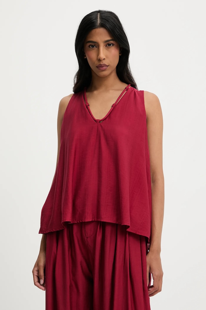 Answear Lab top uni burgundia 2604.hak