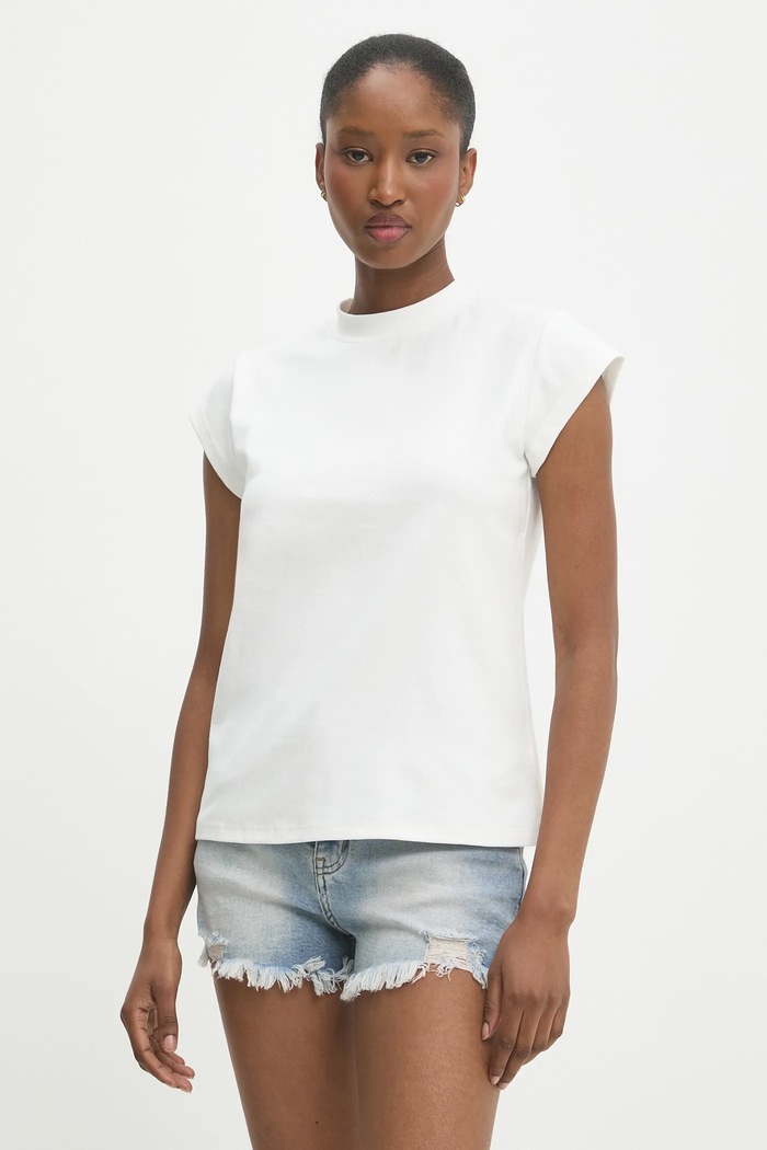Answear Lab tricou uni alb 5040.iak