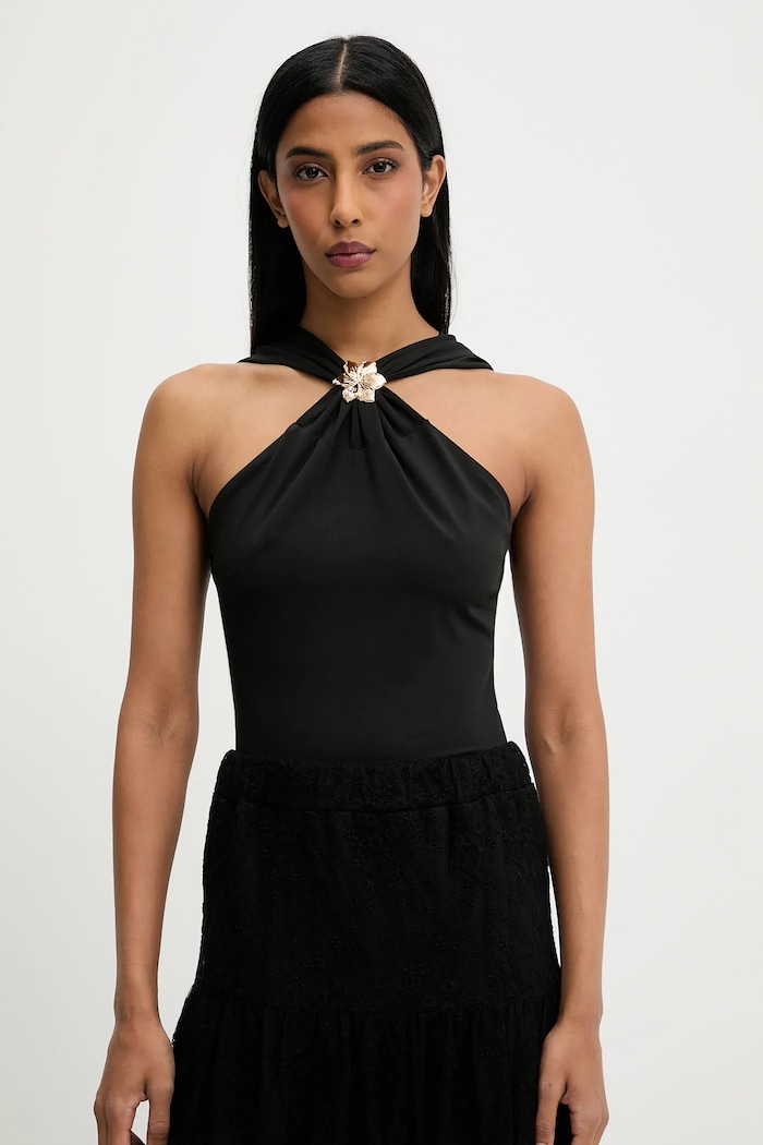 Answear Lab bluza imprimeu negru 61866.hak