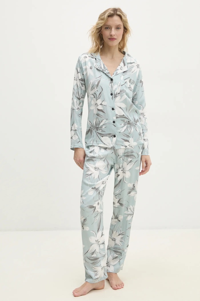Answear Lab pijama set verde 60451.tos