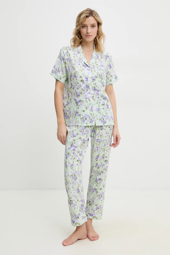 Pyžamo Answear.LAB látka fialová 1321.CMS