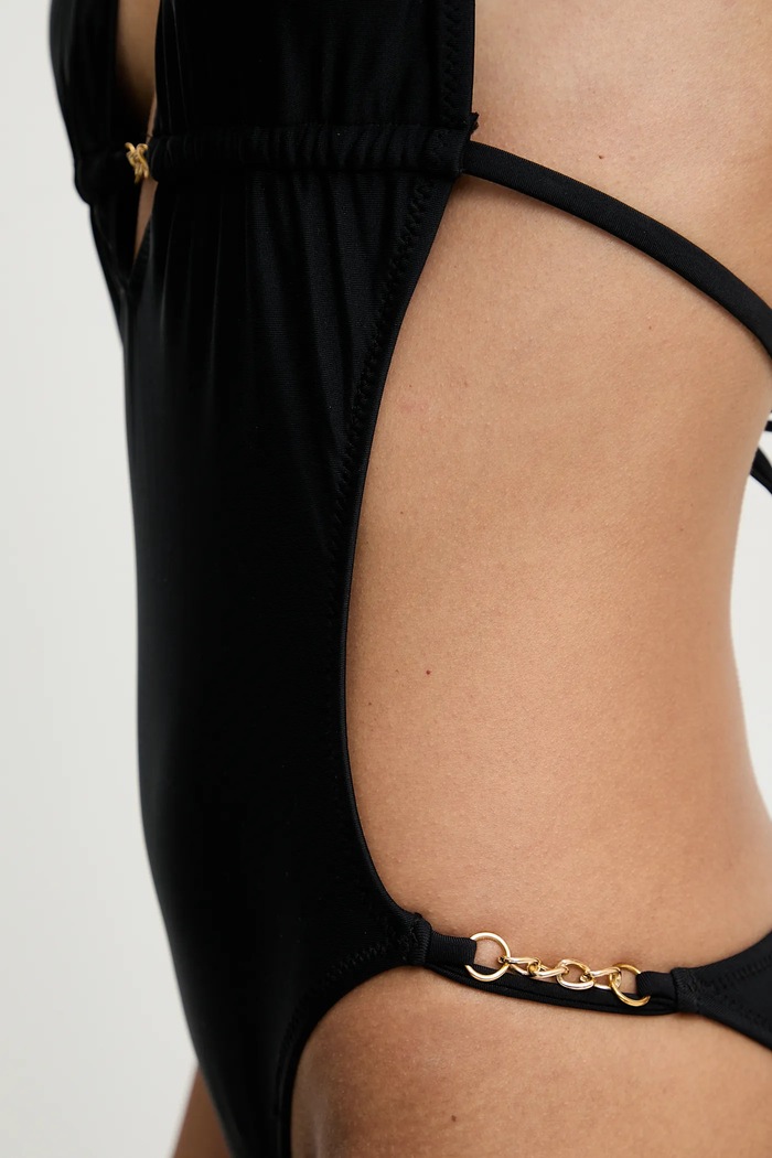 Answear Lab costum de baie dintr-o bucată negru hhb320.FLK