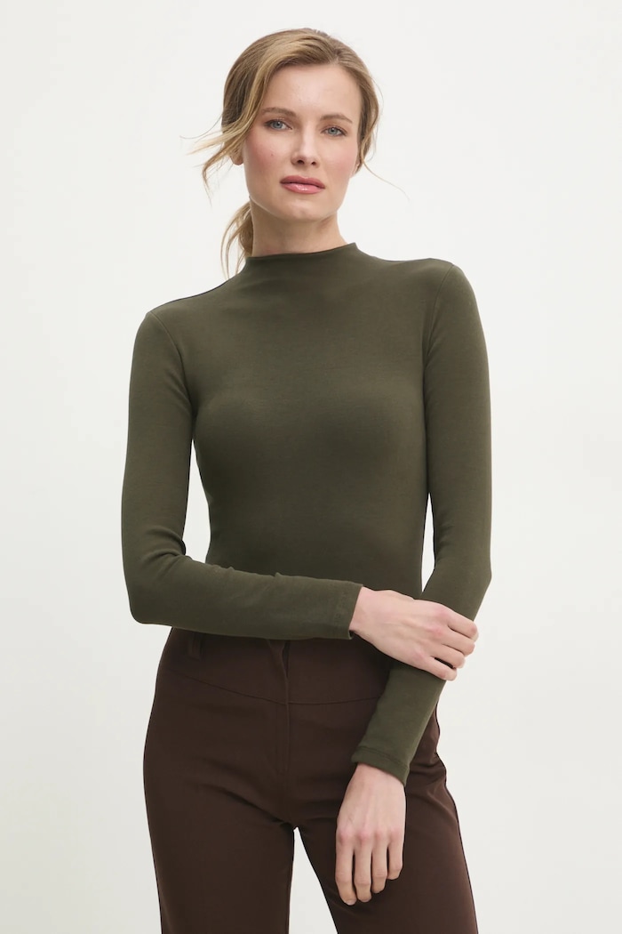 Answear.LAB Answear Lab longsleeve verde 31433.tos