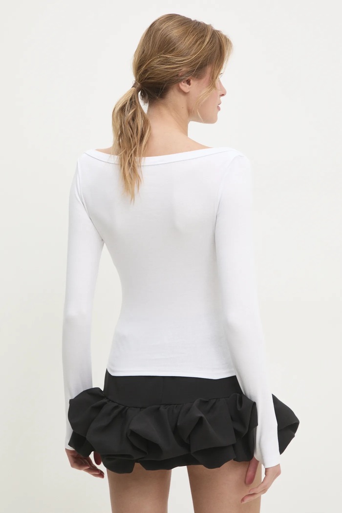 Odzież Answear.LAB longsleeve IVVI2.TWK biały