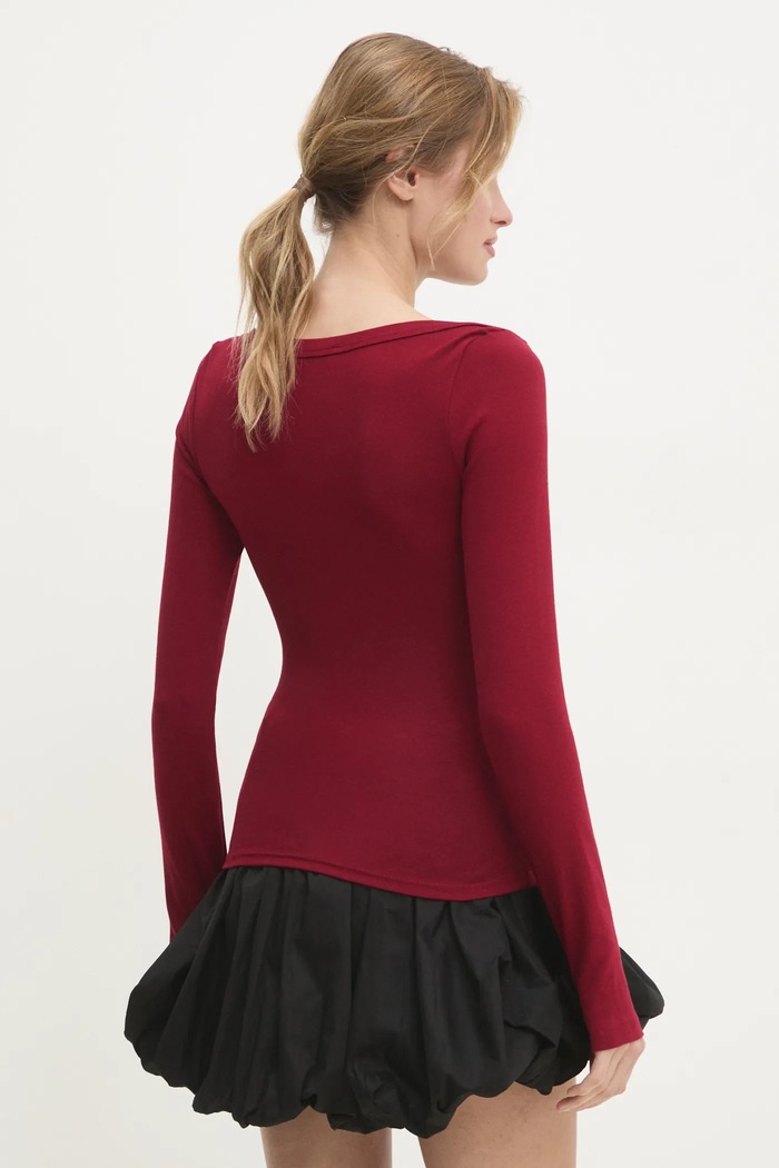 Îmbrăcăminte Answear Lab longsleeve IVVI2.TWK rosu