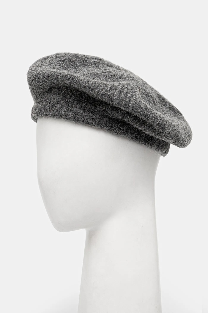 Vlnená baretka Answear.LAB melanž sivá 1169.CMS