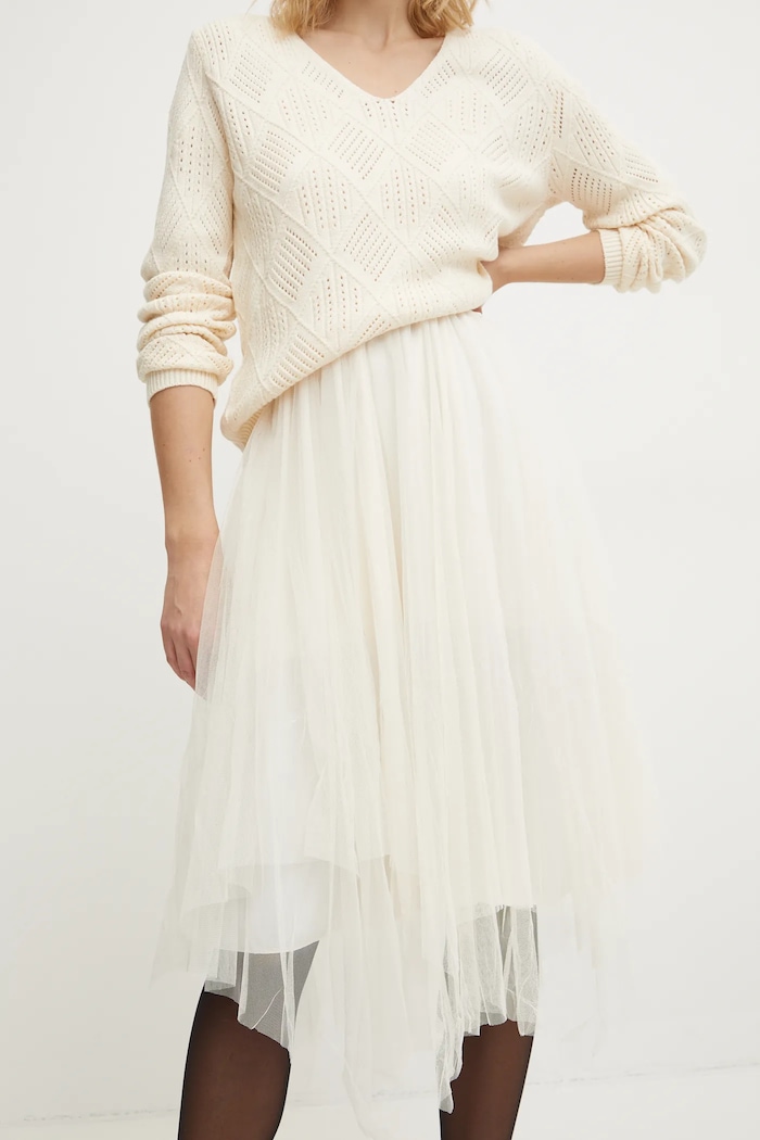 Answear Lab rochie și pulover Answear.LAB yq.720.fos bej