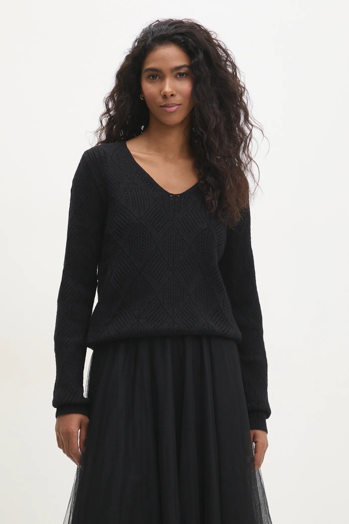 Answear.LAB sukienka i sweter yq.720.fos czarny