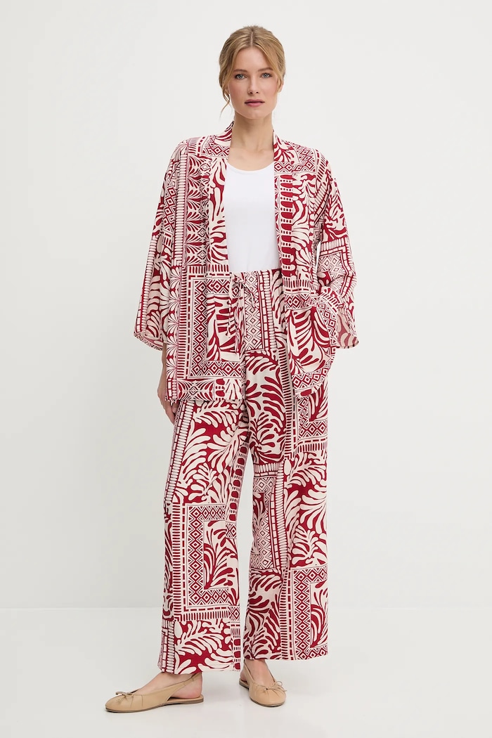 Answear Lab sacou și pantaloni panza rosu QED3556.ums