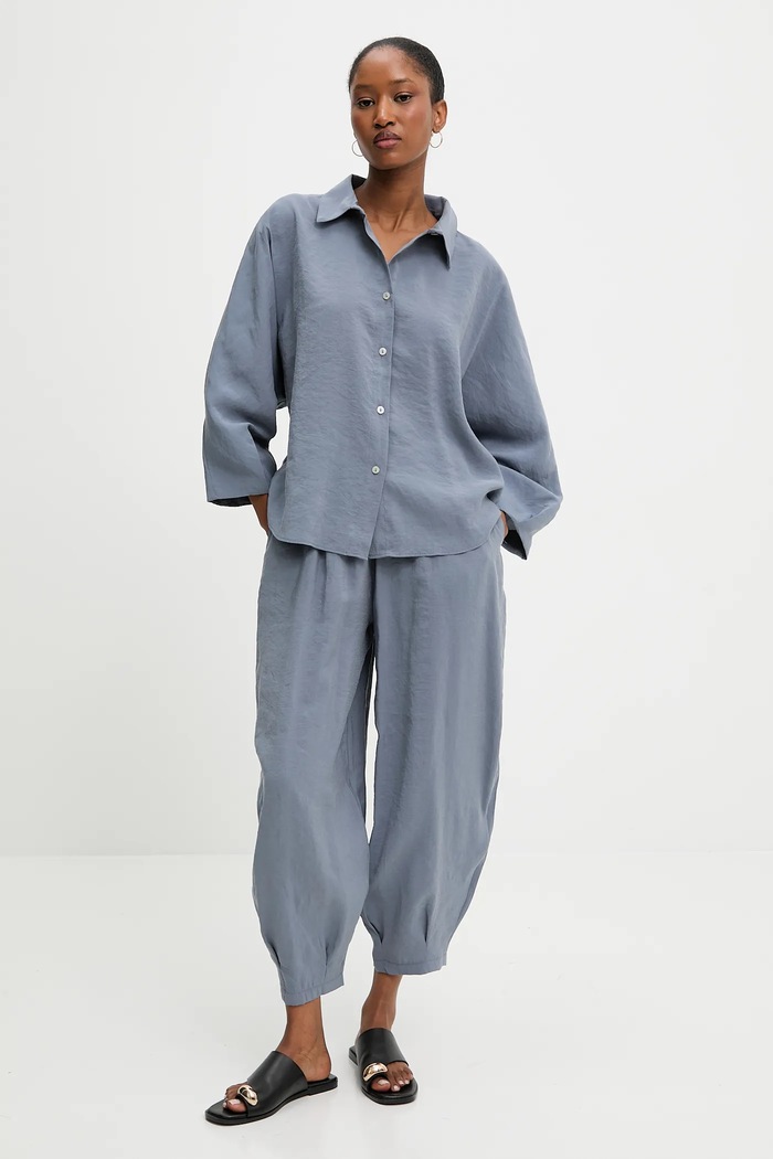 Answear.LAB Answear Lab cămașă și pantaloni albastru 50957.tos
