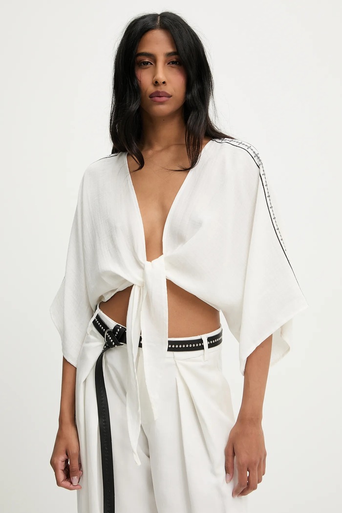 Βαμβακερό πουκάμισο Answear.LAB casual λευκό G28.4950.tos