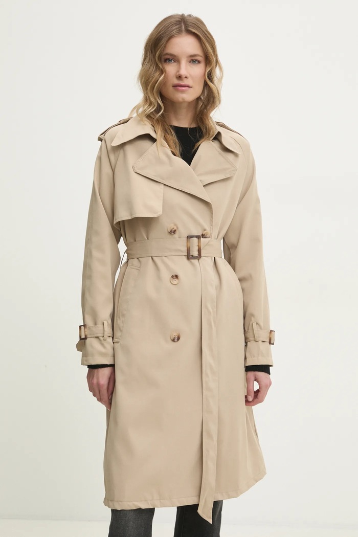 Trench kabát Answear.LAB nezateplené hnědá CA9939.HKK