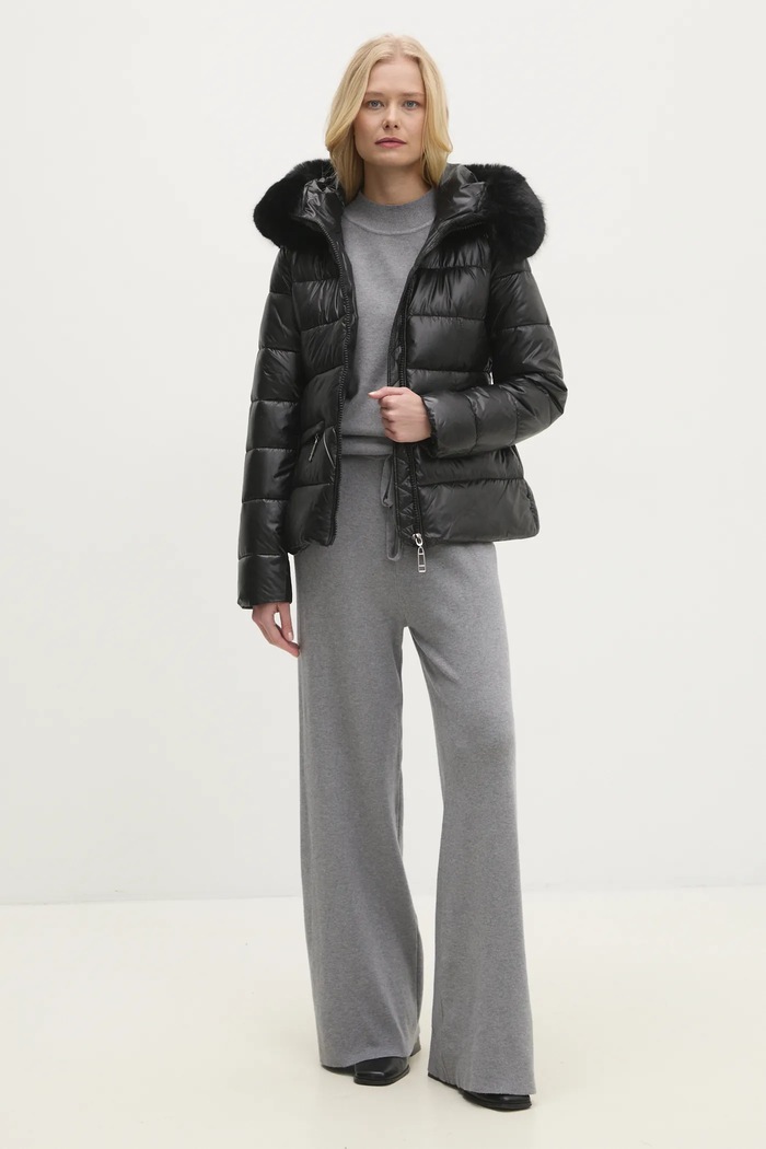 Jakna Answear.LAB 1041.ILK crna WW25