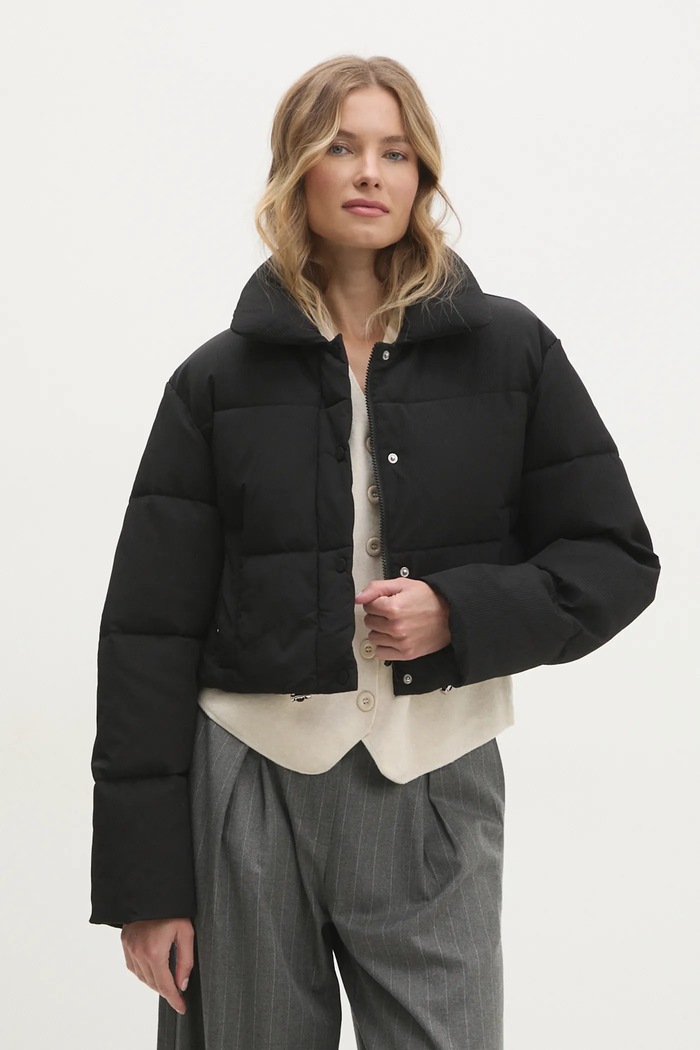 Jakna Answear.LAB s toplom postavom crna YR002.HWK