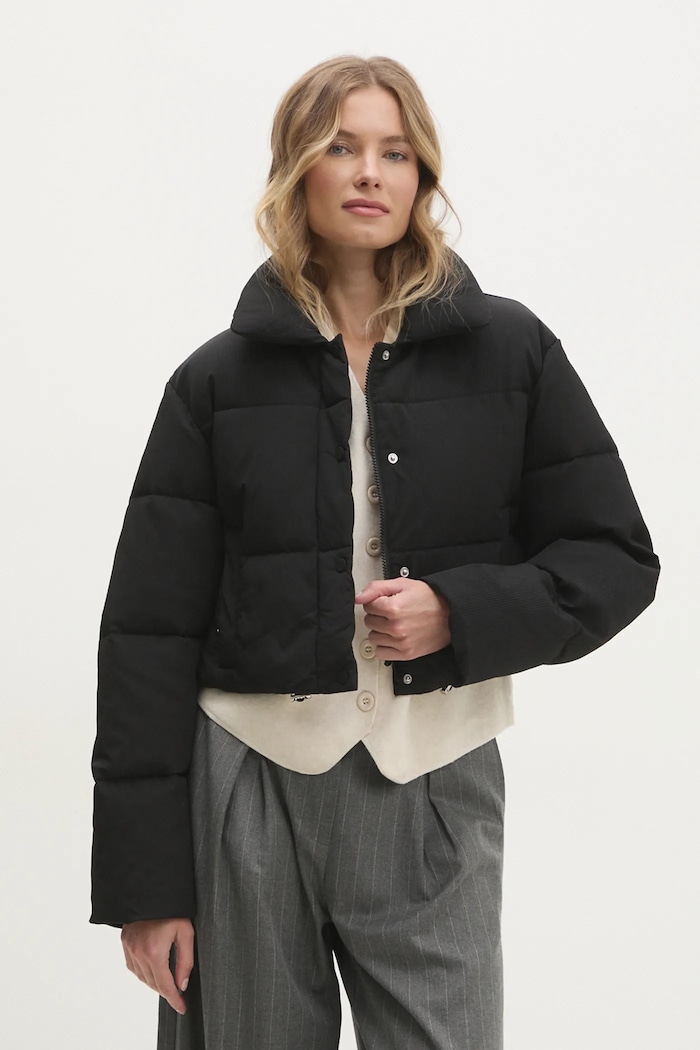 Jakna Answear.LAB s toplom postavom crna YR002.HWK