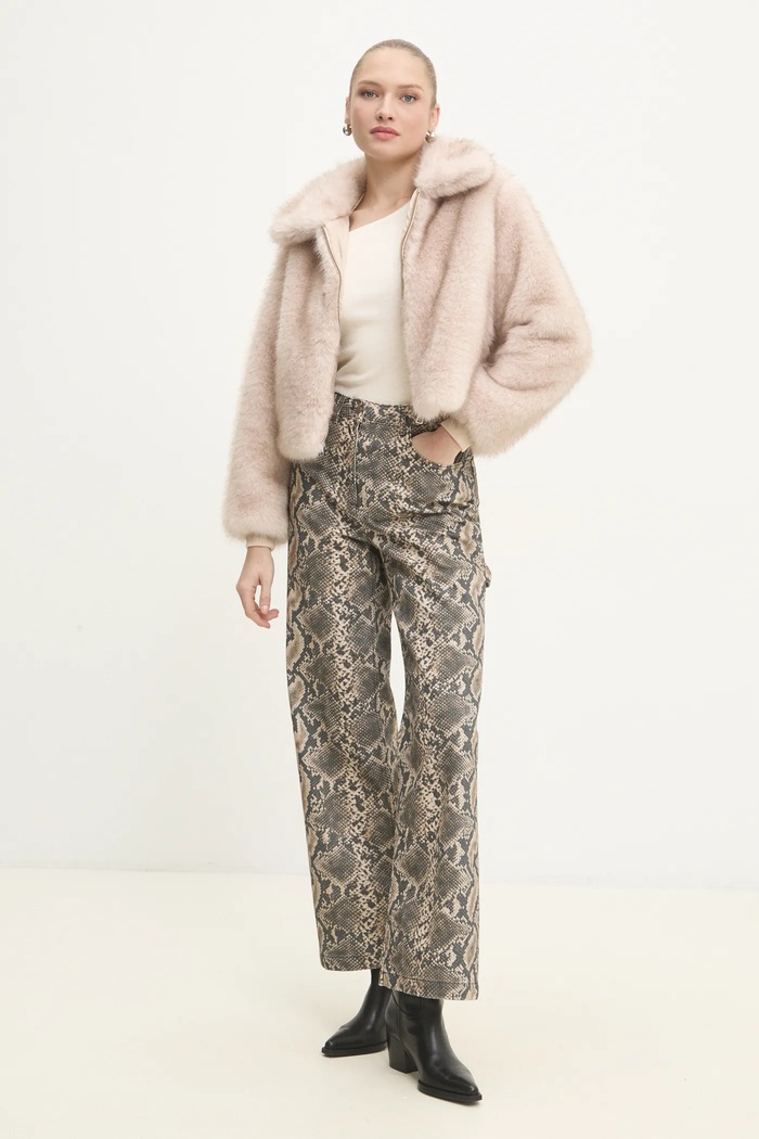 Μπουφάν Answear.LAB oversize μπεζ 8745.flk