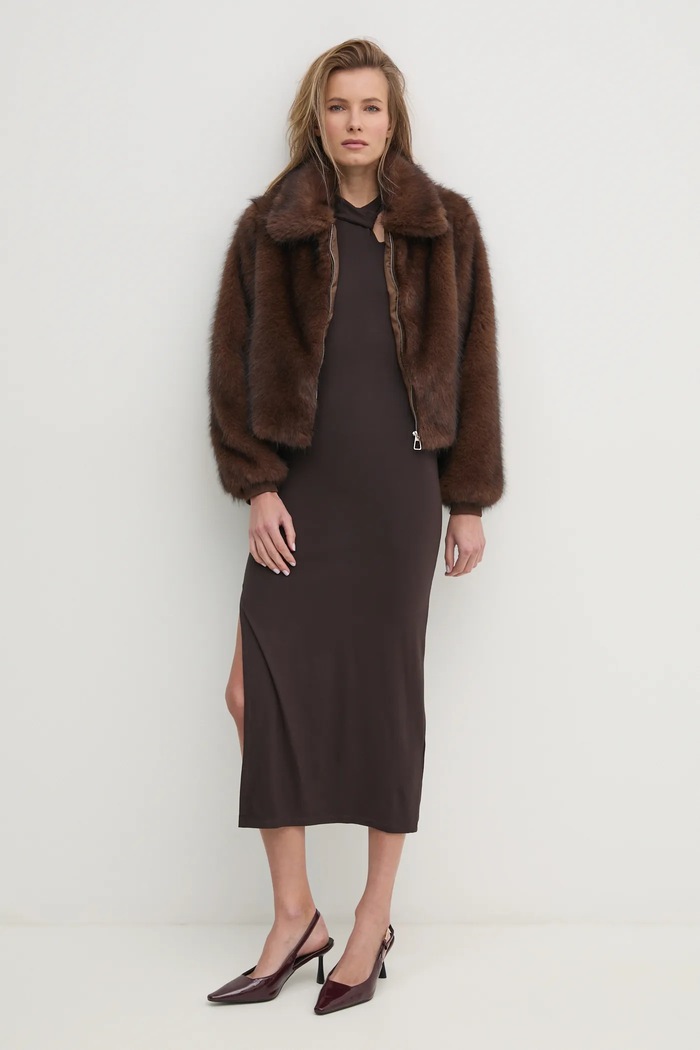 Bunda Answear.LAB 8745.flk hnědá WW25
