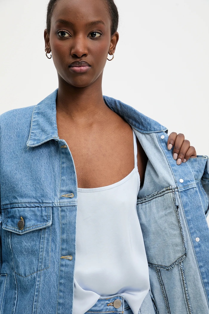 Answear Lab geaca jeans LD2363.hos albastru