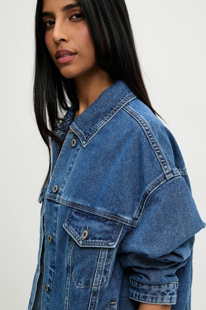 Answear.LAB kurtka jeansowa niebieski rd9006.1.flk